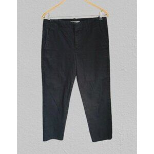 Vince Womens Black Cotton Blend Cropped Pants Size 8 With Back Pockets